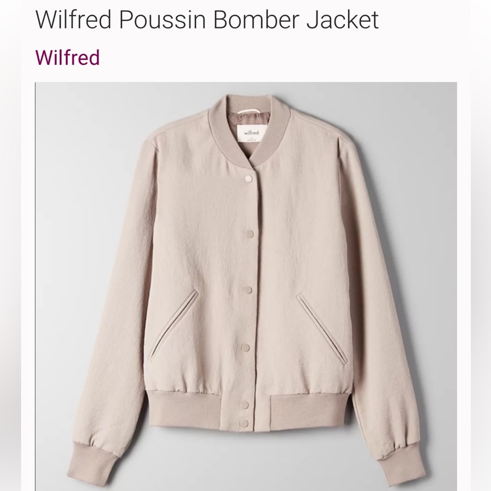 Aritzia Wilfred Poussin bomber jacket XS - great condition!